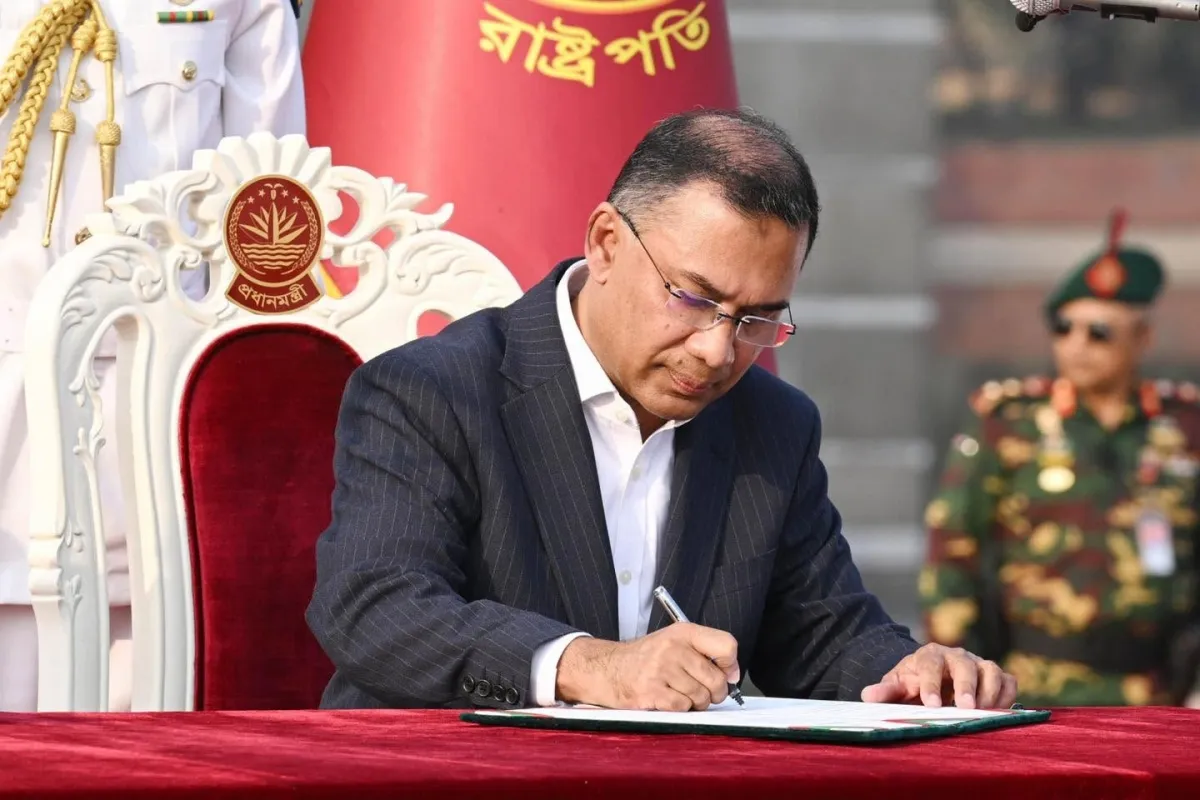 আজ মঙ্গলবার জাতীয় সংসদের দক্ষিণ প্লাজায় নবনির্বাচিত প্রধানমন্ত্রী তারেক রহমান