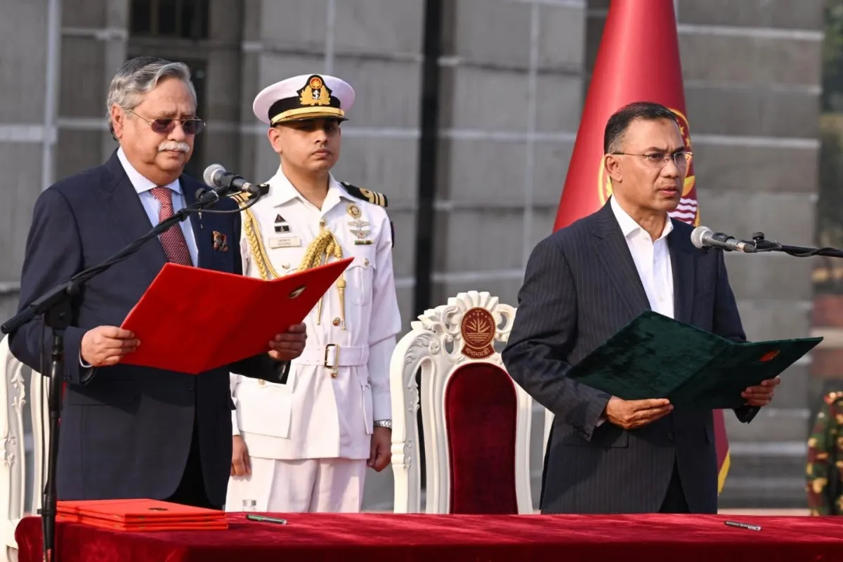 আজ মঙ্গলবার জাতীয় সংসদের দক্ষিণ প্লাজায় নবনির্বাচিত প্রধানমন্ত্রী তারেক রহমান